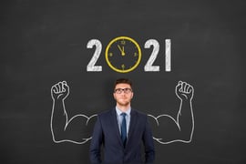 año 2021 y reloj con cfo